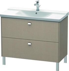 Duravit Waschtischunterbau BRIOSO Griffe chrom 691x1020x479mm leinen