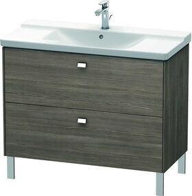 Duravit Waschtischunterbau BRIOSO Griffe chrom 691x1020x479mm pine terra