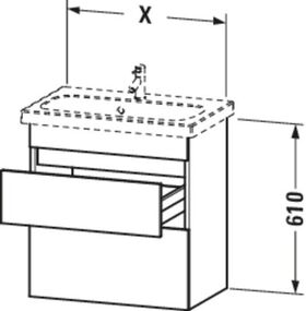 Duravit Waschtischunterbau DURASTYLE 368x580x610mm taupe/weiß matt