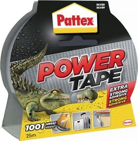 Gewebeband Power-Tape silber-grau L.25m B.50mm Rl.PATTEX