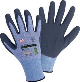 Feinstrickhandschuh Goes Green Gr.9 blau/dunkelblau EN ISO 21420,EN 388 PSA II - VPE: 12