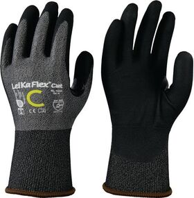 Schnittschutzhandschuhe LeiKaFlex® CUT RL 1636 Gr.8 grau/schwarz EN 388 PSA II - VPE: 12