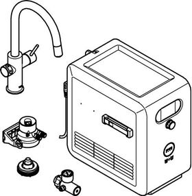 Grohe Einhand-Spültischbatterie-Set BLUE C-Auslauf su-st