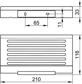 Keuco Echtkristallglasplatte PLAN 210x115mm lose