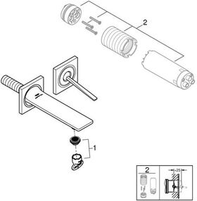 Grohe 2-Loch-Waschtischbatterie ALLURE co sun gebü