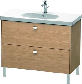 Duravit Waschtischunterbau BRIOSO Griffe chr 693x1020x469mm europ. eiche