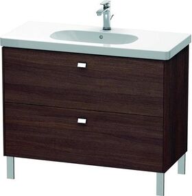 Duravit Waschtischunterbau BRIOSO Griffe chr 693x1020x469mm Kast. dunkel