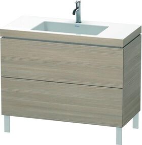 Duravit Waschtischunterbau L-CUBE m WT Vero Air 698x1000x480mm 1 HL pi sil