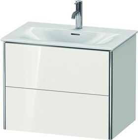 Duravit Waschtischunterbau XSQUARE 560x710x478mm 2 Schubk weiß hochglanz