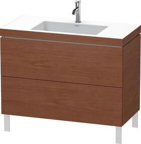 Duravit Waschtischset L-CUBE 1000x480mm 2 Au 1 HL we hgl La ES Ah Mi.