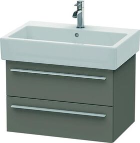 Duravit Waschtischunterbau X-LARGE 443x650x448mm flannel grey seidenmatt