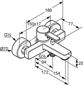 Kludi Waf. u Brause-Einhandmischer ZENTA DN 15 chr