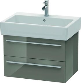 Duravit Waschtischunterbau X-LARGE 443x650x448mm flannel grey hochglanz