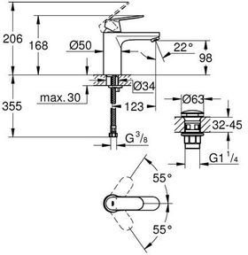 Grohe EH-WTbatt EUROSMART C 1/2Zoll M-Size chr