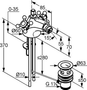 Kludi Bidetarmatur ADLON DN 15 chr