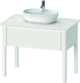 Duravit Quarzsteinkonsole LUV 938x570 1 Auszug stehend weiß seidenmatt