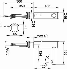 Keuco Elektro-WT-Mischer 130 IXMO Batterie vc