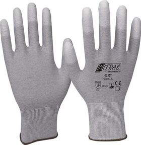 Handschuhe Gr.11 grau/weiß EN 388,EN 16350 PSA II - VPE: 12