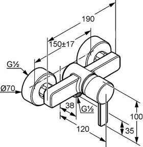 Kludi Brause-Einhandmischer ZENTA DN 15 chr