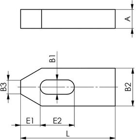 Spanneisen DIN 6314 f.T-Nut 8mm L.60mm AMF