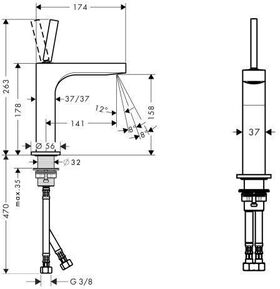 EH-WT-MI 160 AXOR CITTERIO DN 15 ohne Zugstange chrom