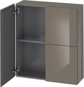 Duravit Halbhochschrank L-CUBE 700x243x800mm flannel grey hochglanz