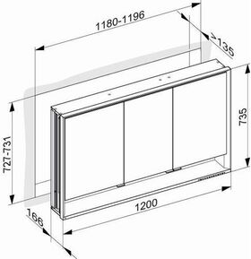 Keuco Spiegelschrank ROYAL LUMOS 1200x735x165mm