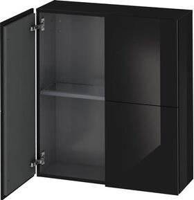 Duravit Halbhochschrank L-CUBE 700x243x800mm schwarz hochglanz