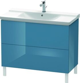 Duravit Waschtischunterbau L-CUBE 1020x481x709mm stone blue hochglanz