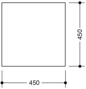 HEWI Kristallglasspiegel, 450x450mm