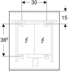 Geberit Lichtspiegel OPTION PLUS SQUARE Bel dir u ind sw matt/Aluminium elo 600x