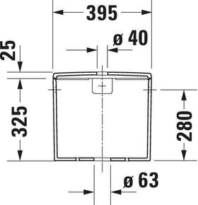 Duravit Stand-WC-Set BENTO STARCK BOX Kombi m WCS u Spülk. Anschl r/l HG weiß