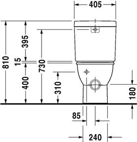 Duravit Stand-WC-Kombination DARLING NEW tief, 370x630mm, Abgang Vario weiß