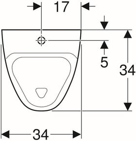 Geberit Urinal ALIVIO Zul v ob Ab n hinten oder unten weiß KT