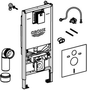 Grohe WC-Element RAPID SLX 3-in-1-Set Spülkasten GDX 6 l