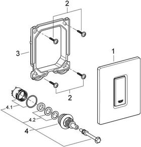 Grohe Abdeckplatte SKATE C 116x144mm edelstahl