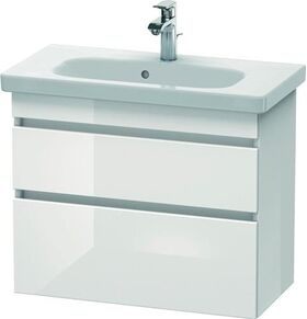 Duravit Waschtischunterbau DURASTYLE 730x350mm eiche schwarz / weiß matt