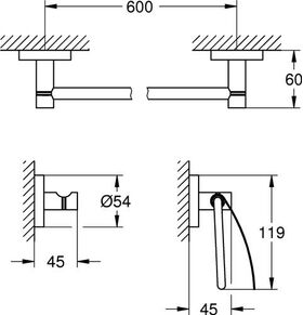 Grohe Bad-Set ESSENTIALS 3 in 1 su-st