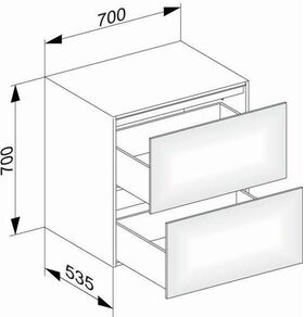 Keuco Sideboard EDITION 11 700x700x535mm m LED-Innenbel. weiß A