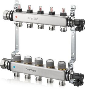 OV Edelstahl-Verteiler Multidis SFQ mit Durchflussindikator für 6 Kreise