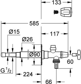 Grohe Außenwandventil EUROTEC chr 1/2Zoll