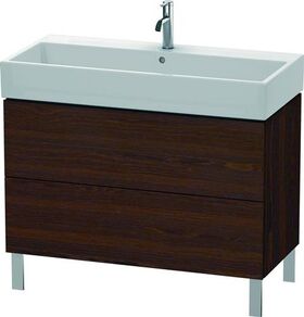 Duravit Waschtischunterbau L-CUBE 582x984x459mm nussbaum gebürstet