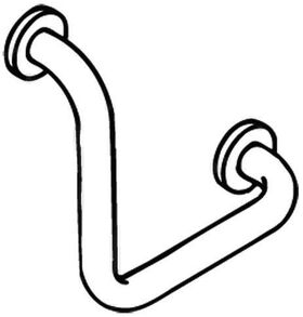 Hewi Winkelgriff SERIE 801 255mm waagerecht+senkrecht senfgelb