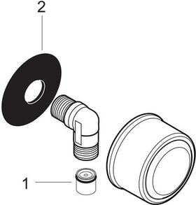 Schlauchans. FIXFIT C AXOR MONTREUX m Rückflussv. stainless steel optic