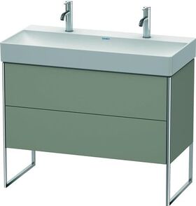 Duravit Waschtischunterbau XSQUARE 731x984x460mm steingrau seidenmatt