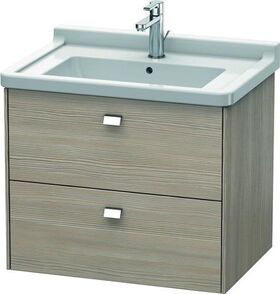 Duravit Waschtischunterbau BRIOSO Griffe chrom 563x670x469mm pine silver