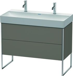 Duravit Waschtischunterbau XSQUARE 731x984x460mm flannel grey seidenmatt