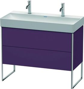 Duravit Waschtischunterbau XSQUARE 731x984x460mm aubergine seidenmatt