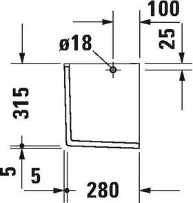 Duravit Halbsäule STARCK 3 170x285mm weiß WG