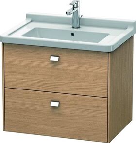 Duravit Waschtischunterbau BRIOSO Griffe chr 563x670x469mm europ. eiche